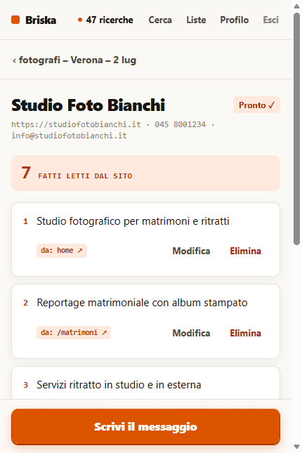 segnali dal sito
